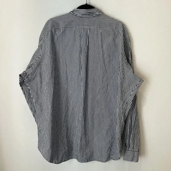 Vintage Polo Ralph Lauren Striped Long Sleeve Dress Shirt Sz XXL Preppy Office - Picture 5 of 8